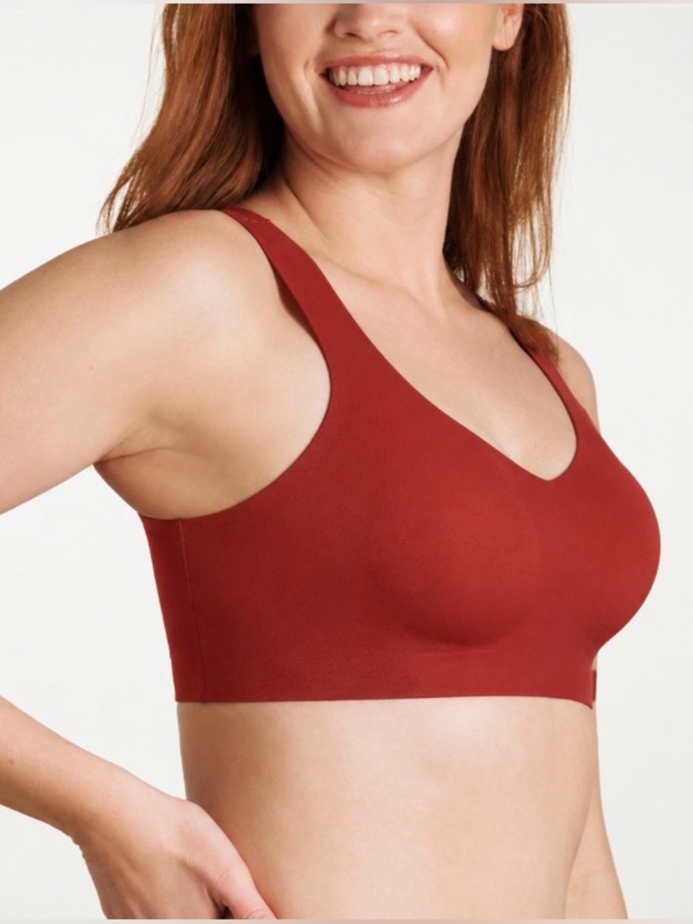 Evelyn & Bobbie The Defy Bra Wireless Rust Womenโs Small